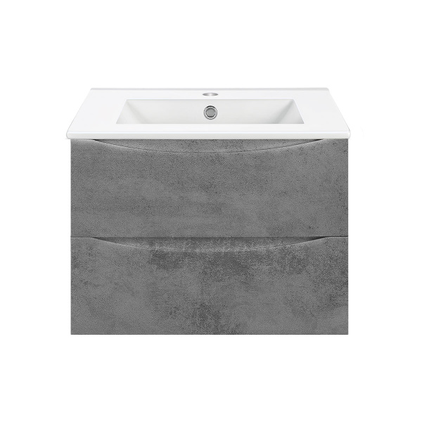 База под керамическую раковину Mia 700 подвесная, 2 выкатных ящика soft close, Beton