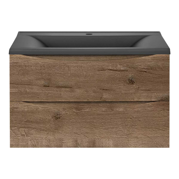 База под раковину Mia 800 подвесная, 2 выкатных ящик soft close, V.Oak