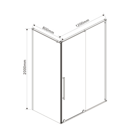 Душевой уголок Арно (Arno) VSR-1A8012CL, 1200*800, хром, стекло прозрачное