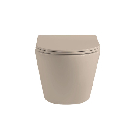 Унитаз подвесной Глобо (Globo) VT1-14SMC безободковый, цвет капучино мат., ультратонкое сиденье микролифт