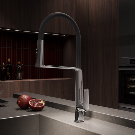 Смеситель для кухни Vincea VKF-118CH, хром