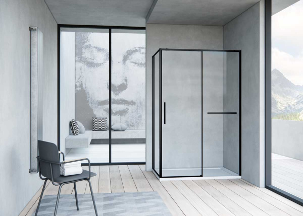 Душевой уголок Slim Soft VSR-1SS1014CLB, 1400*1000, черный, стекло прозрачное Душевой уголок Slim Soft VSR-1SS1014CLB, 1400*1000, черный, стекло прозрачное