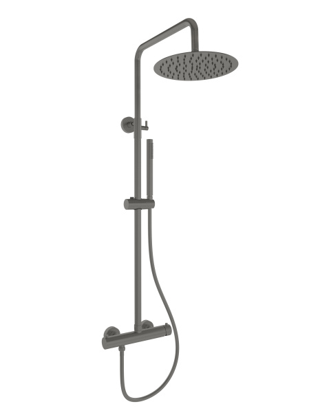 Душевая стойка City VSFS-4CT1GM, вороненая сталь