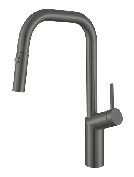 Смеситель для кухни Vincea VKF-107GM, вороненая сталь