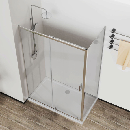 Душевой уголок City VSR-5CT9011CL, 1100*900, хром, стекло прозрачное 