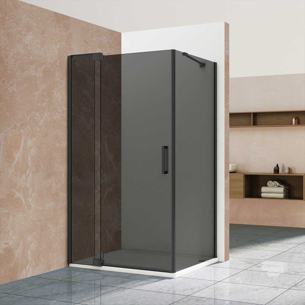 Душевой уголок Extra VSR-1E111290CGB, 1100/1200*900, черный, стекло тонированное Душевой уголок Extra VSR-1E111290CGB, 1100/1200*900, черный, стекло тонированное