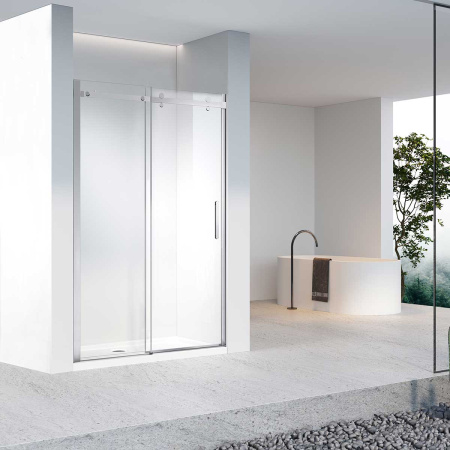 Душевая дверь Комо-Н (Como-N) VDS-4CN140CL, 1400, хром, стекло прозрачное