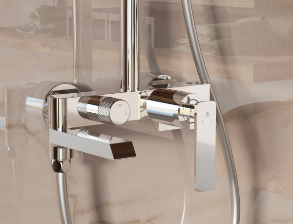 Душевая стойка VSFS-413CH с изливом, хром