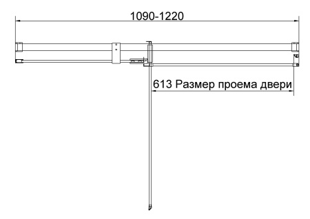 Душевая дверь Экстенза (Extenza) VDP-4EX1112CL, 1100/1200, хром, стекло прозрачное