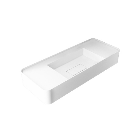 Раковина из искусственного камня Vincea VWB-6S312MW, 1200*400*150, подвесная, цвет белый матовый