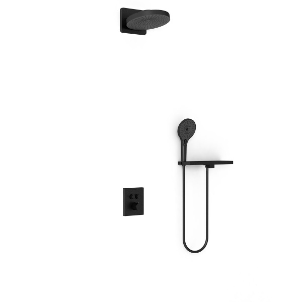 Душевой комплект Inspire VSFW-3I21T1RMB встраиваемый, термостатический, двухрежимный, черный