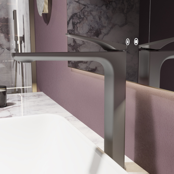 Смеситель для раковины Puro VBF-5P02GM, вороненая сталь