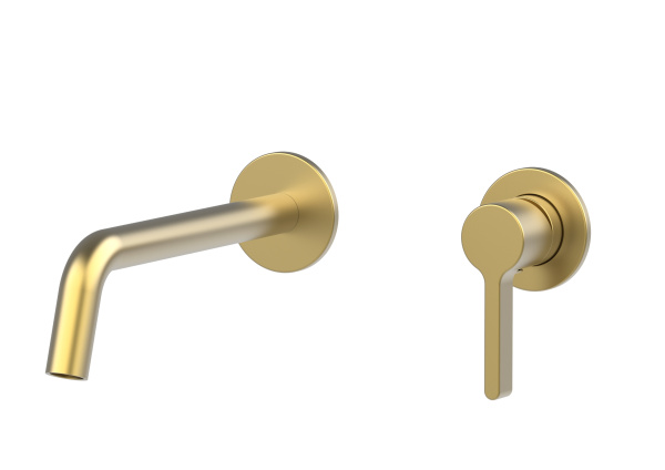 Смеситель для раковины Вилла (Villa) VBFW-1VL1BG встраиваемый однорычажный, брашированное золото