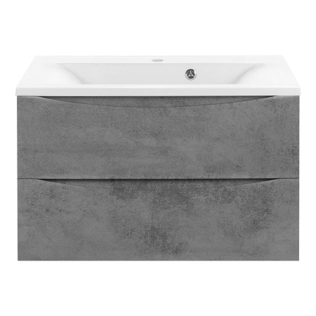 База под раковину Миа (Mia) 800 подвесная, 2 выкатных ящика микролифт, Beton