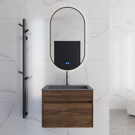 База под раковину Кьяра (Chiara) 600 подвесная, 1 выкатной ящик микролифт, Дуб Чарльстон (C.Oak)