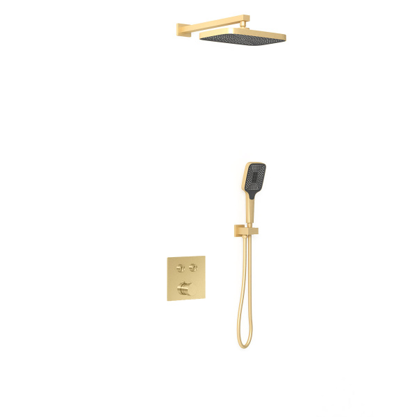 Душевой комплект VSFW-4211BG встраиваемый, двухрежимный, брашированное золото
