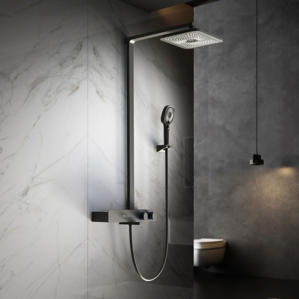 Душевая стойка Инспаер (Inspire) VSFS-3I13TMB термостатическая с изливом, черный