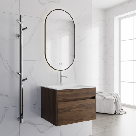 База под раковину Кьяра (Chiara) 600 подвесная, 1 выкатной ящик микролифт, Дуб Чарльстон (C.Oak)