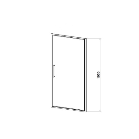 Душевая дверь Слим 8мм (Slim 8mm) VDP-4SL100CLB, черный, стекло прозрачное