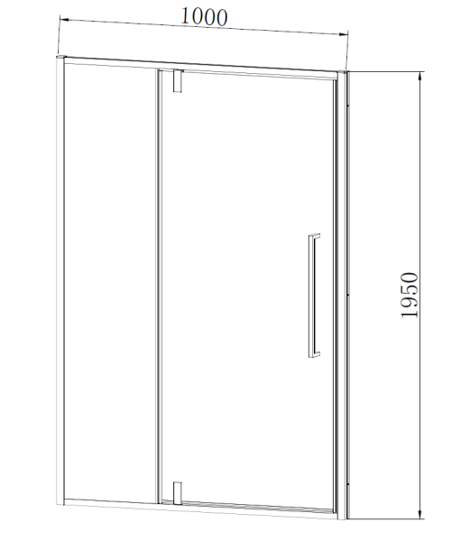 Душевая дверь Slim-N VDP-4SN100CL, хром, стекло прозрачное Душевая дверь Slim-N VDP-4SN100CL, хром, стекло прозрачное