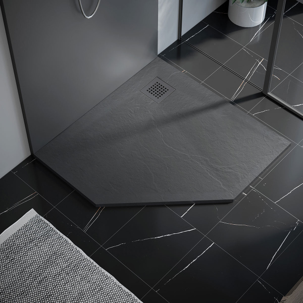 Поддон для душа из искусственного камня VST-4SP9090G, 900*900*25, серый  Поддон для душа из искусственного камня VST-4SP9090G, 900*900*25, серый