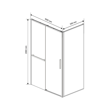 Душевой уголок Слим Софт (Slim Soft) VSR-1SS9010CL, 1000*900, хром, стекло прозрачное