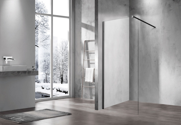 Душевая перегородка Walk-In VSW-1H600CLB, 600*2000, черный, стекло прозрачное