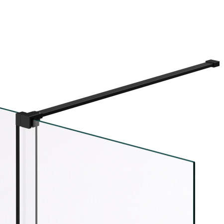 Душевая перегородка Волк-Ин (Walk-In) VSW-1WSL120GSB, 1200*2000, черный матовый, стекло янтарь