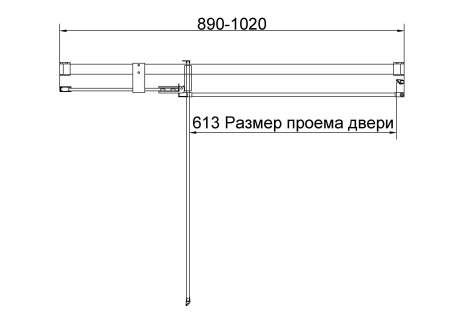 Душевая дверь Экстенза (Extenza) VDP-4EX9010CLGM, 900/1000, вороненая сталь, стекло прозрачное