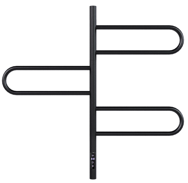 Полотенцесушитель электрический Vincea VTD-1R2CBE 44х80, черный, таймер