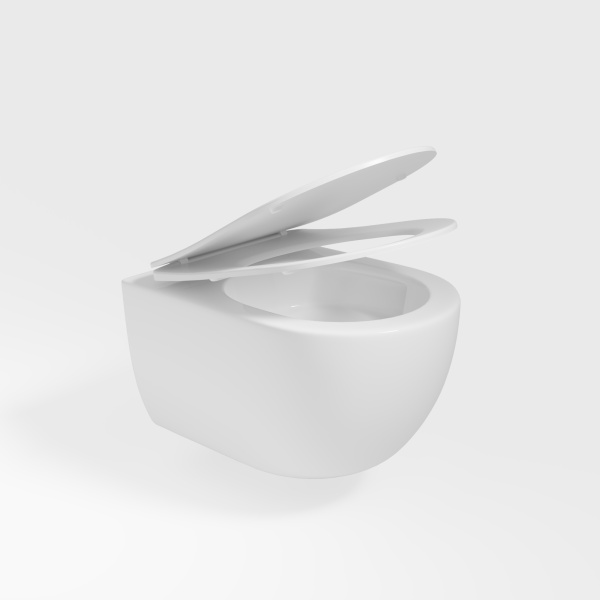 Унитаз подвесной Evo VT1-34ST Tornado, цвет белый, ультратонкое сиденье soft-close