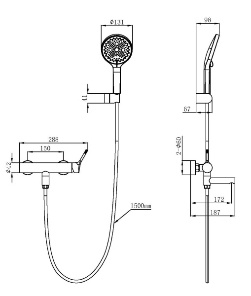 Смеситель для ванны Феерие (Feerie) VTFW-5FE2BG, брашированное золото
