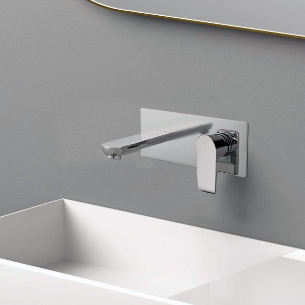 Смеситель для раковины Esse VBFW-1E1CH встраиваемый однорычажный, с регулятором давления, хром