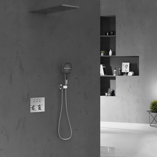 Душевой комплект VSFW-401TCH встраиваемый, 3 режима, верх душ нерж.сталь, хром