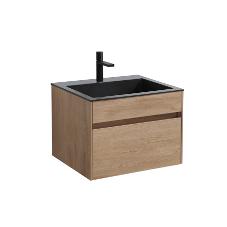 База под раковину Кьяра (Chiara) 600 подвесная, 1 выкатной ящик микролифт, Натуральный дуб (N.Oak)