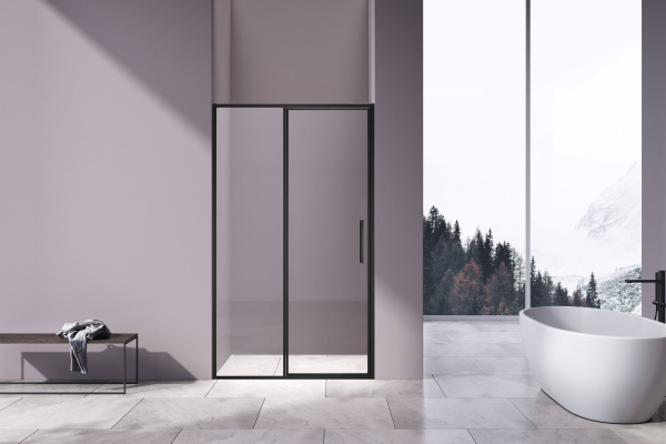 Душевая дверь Slim 8mm VDP-4SL120CLB, черный, стекло прозрачное Душевая дверь Slim 8mm VDP-4SL120CLB, черный, стекло прозрачное