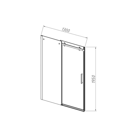 Душевая дверь Комо-Н (Como-N) VDS-4CN130CGB, 1300, черный, стекло тонированное