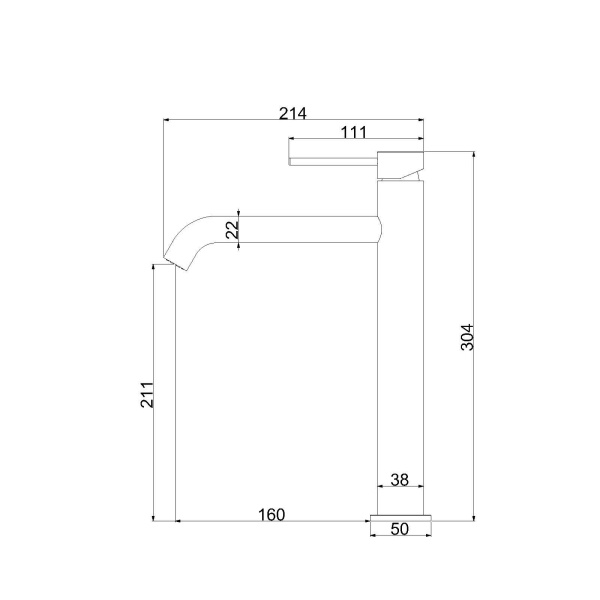 Смеситель для раковины City VBF-2C2BN однорычажный, сатин
