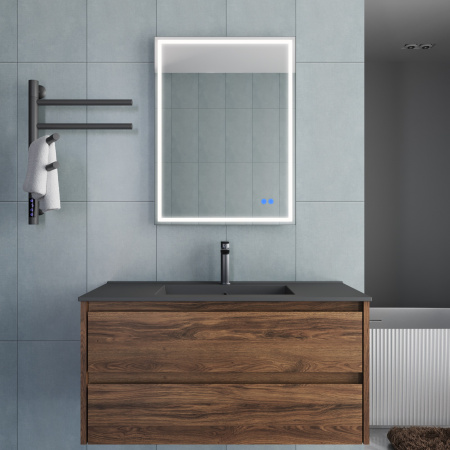 База под раковину Джио (Gio) 1000 подвесная, 2 выкатных ящика микролифт, Дуб Чарльстон (C.Oak)