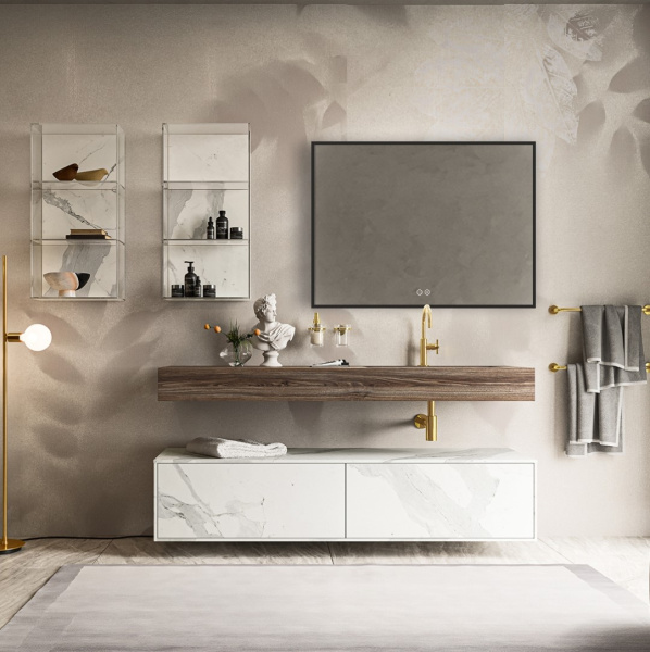 Зеркало с подсветкой VLM-3VN800B-2 800х600 c сенсорным выключателем и диммером, антизапотевание