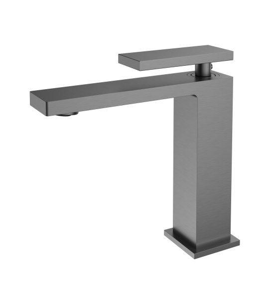 Смеситель для раковины Dice VBF-2DS1GM однорычажный, вороненая сталь