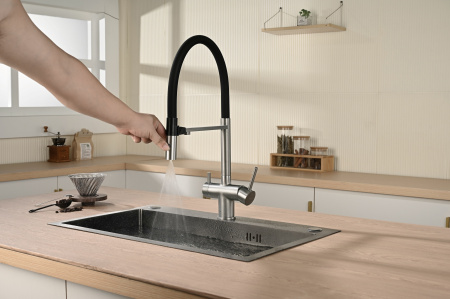 Смеситель для кухни Vincea VKF-120CH, хром