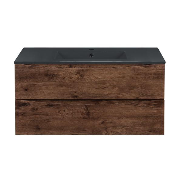 База под керамическую раковину Mia 1000 подвесная, 2 выкатных ящика soft close, R.Wood