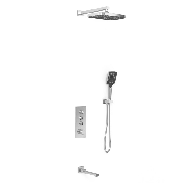 Душевой комплект VSFW-433T1CH встраиваемый, термостатический, трехрежимный, хром