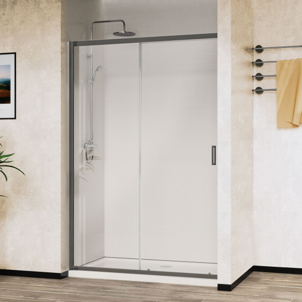 Душевая дверь City VDS-5CT130CLGM, 1300, вороненая сталь, стекло прозрачное Душевая дверь City VDS-5CT130CLGM, 1300, вороненая сталь, стекло прозрачное