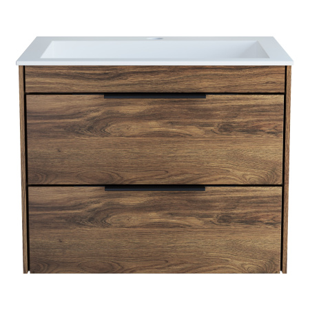 База под раковину Кьяра 2D (Chiara 2D) 600 подвесная, 2 выкатных ящика микролифт, Дуб Чарльстон (C.Oak)