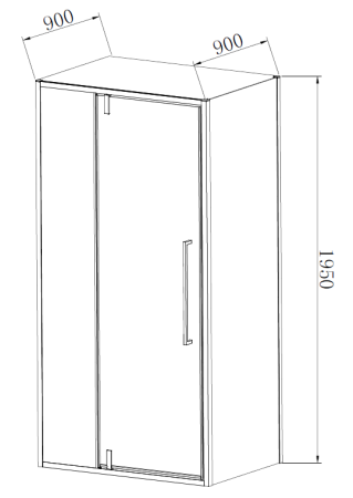 Душевой уголок Слим-Н (Slim-N) VSR-4SNP9010CLGM, 1000*900, вороненая сталь, стекло прозрачное