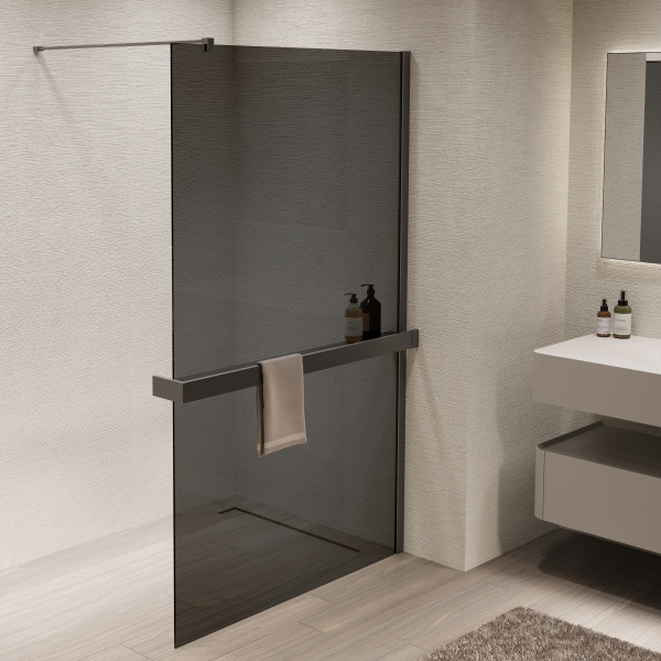 Душевая перегородка Walk-In VSW-1HR120CGGM, 1200*2000, вороненая сталь, стекло тонированное