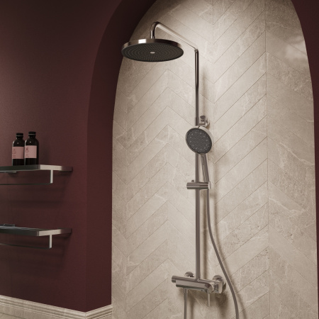 Душевая стойка ТГ (TG) VSFS-5TG1CH с изливом, хром