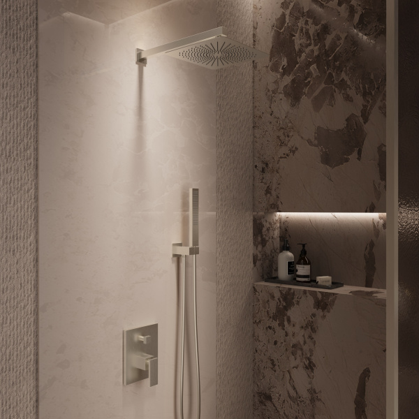 Душевой комплект Dice VSFW-2DS1BN встраиваемый, 2 режима, 25см S304 верх душ, брашированный никель